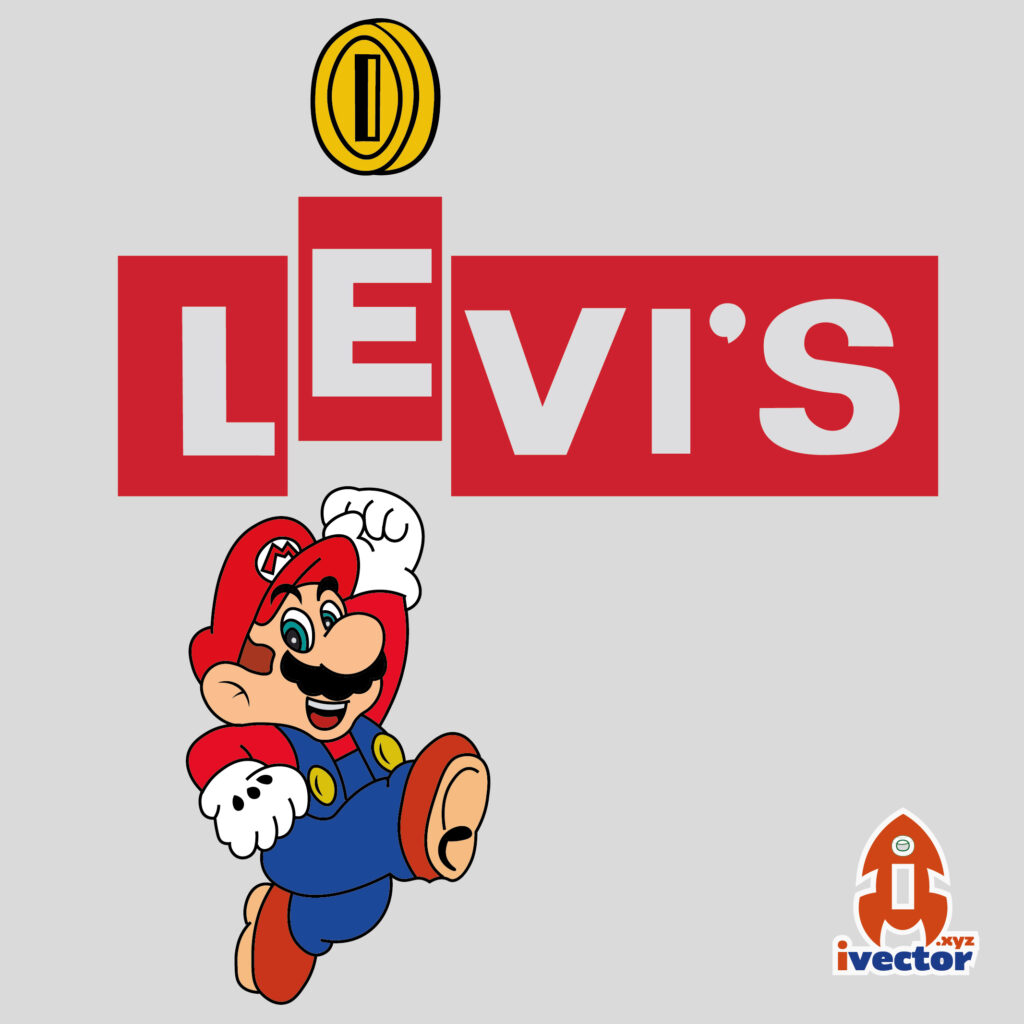 Mario Bros Logo Levis Vector eps - Ivector