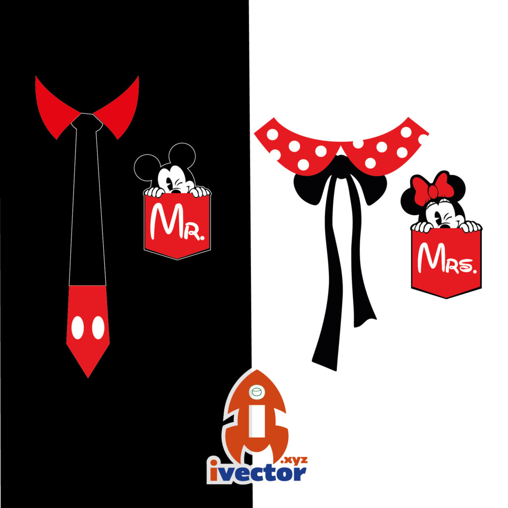 mickey-and-minnie-corbata-vector-01-1024x1024 Corbata Minnie and Mickey Pareja vector