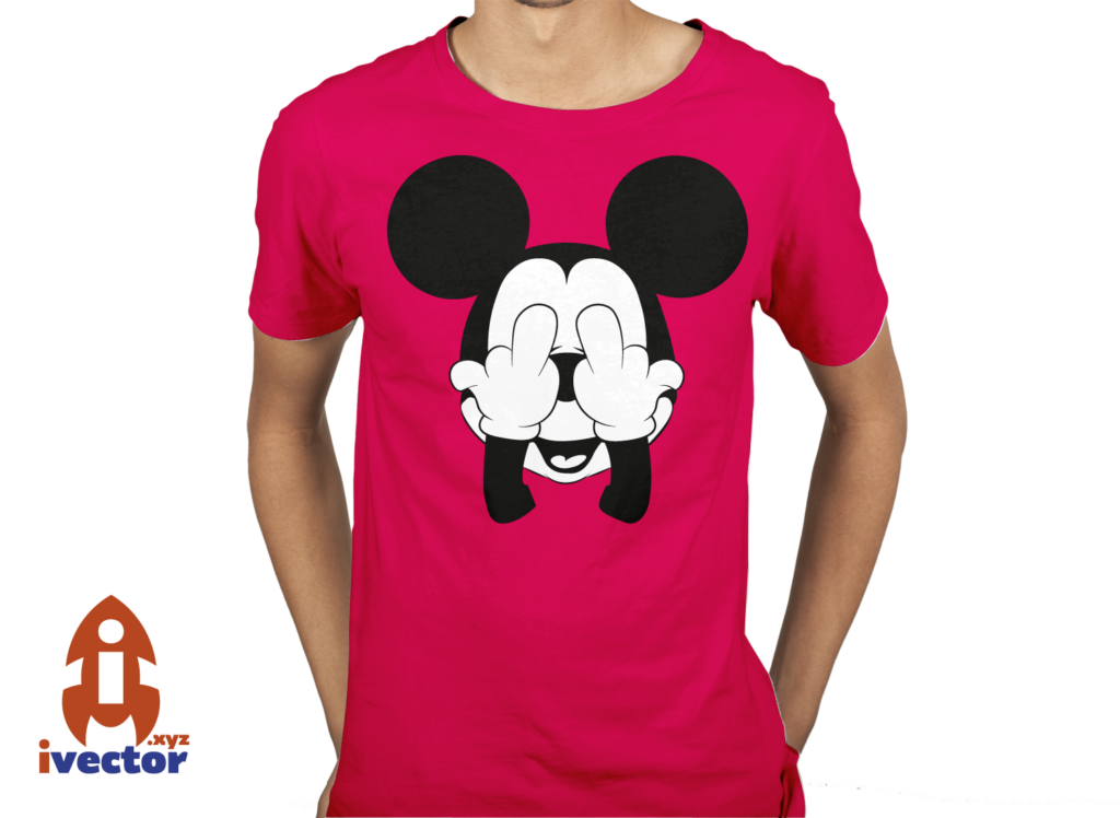 mickey-obseno-playera2-1024x748 Mickey Mouse Seña Obcena vector