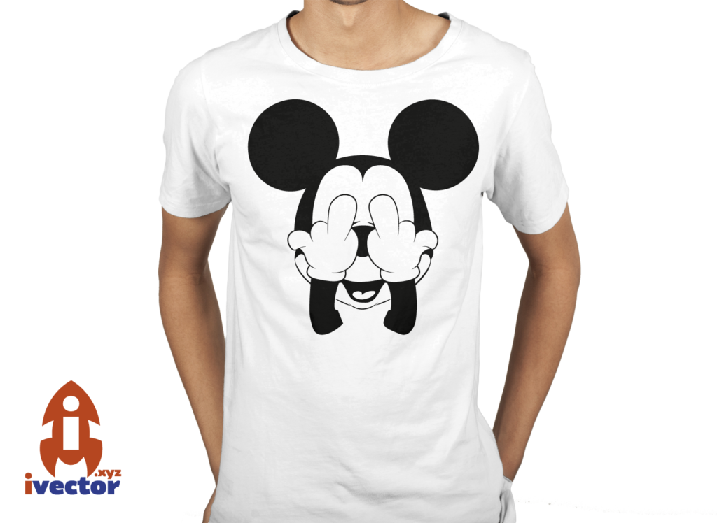 mickey-obseno-playera3-1024x748 Mickey Mouse Seña Obcena vector