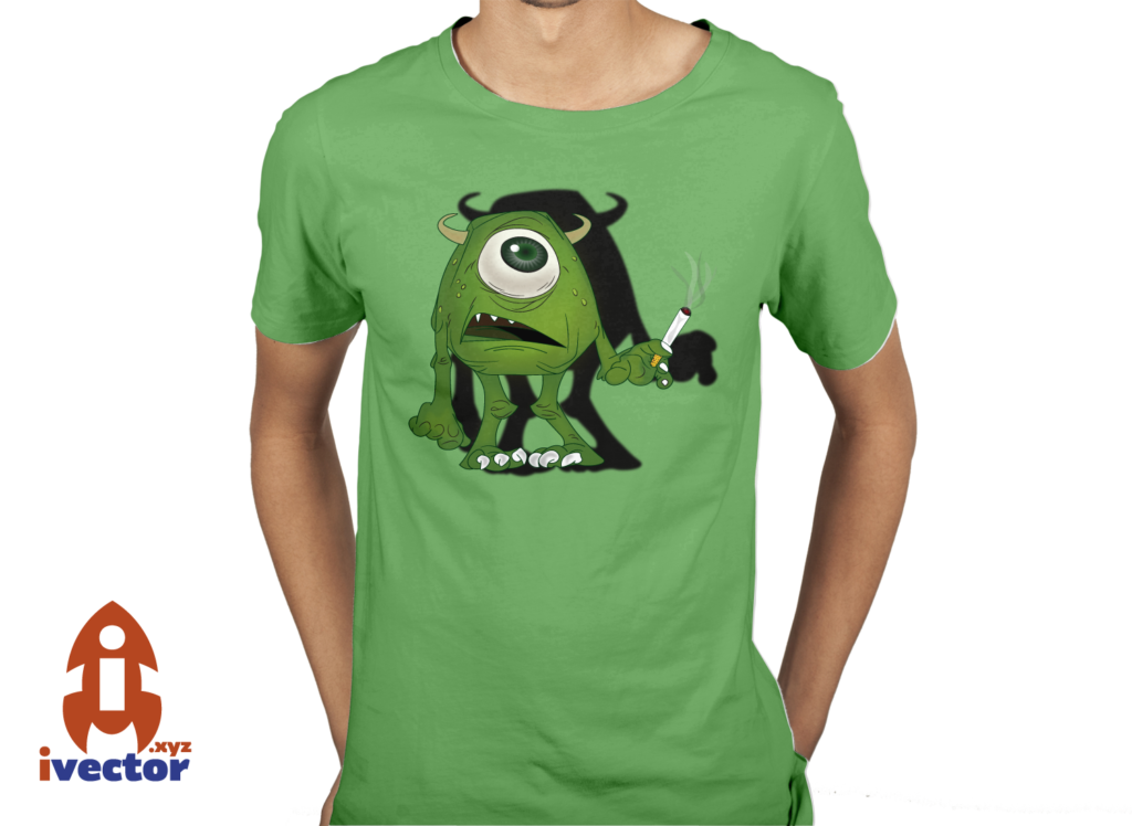 mike-wasosky-playera-2-1024x748 Mike Wazowski fumando vector eps PSD