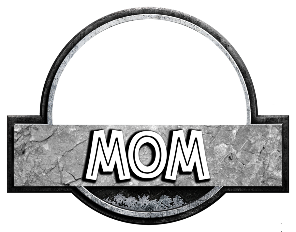 mom Logo Jurassic World Editable PSD gratis