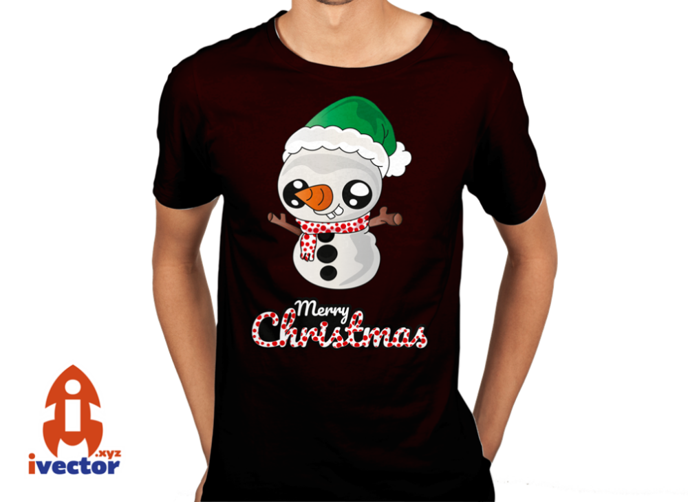 muneco-vector Muñeco de Nieve Navideño | Vector Navidad