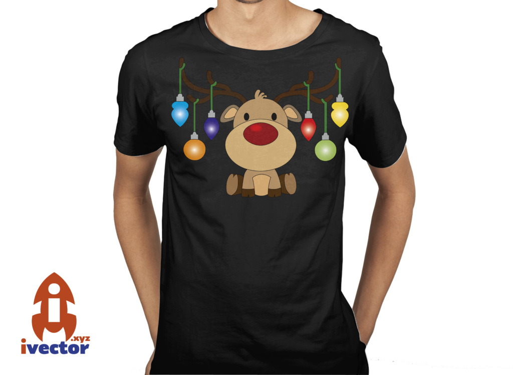 negro-10-1024x748 Reno con esferas navideñas vector editable EPS