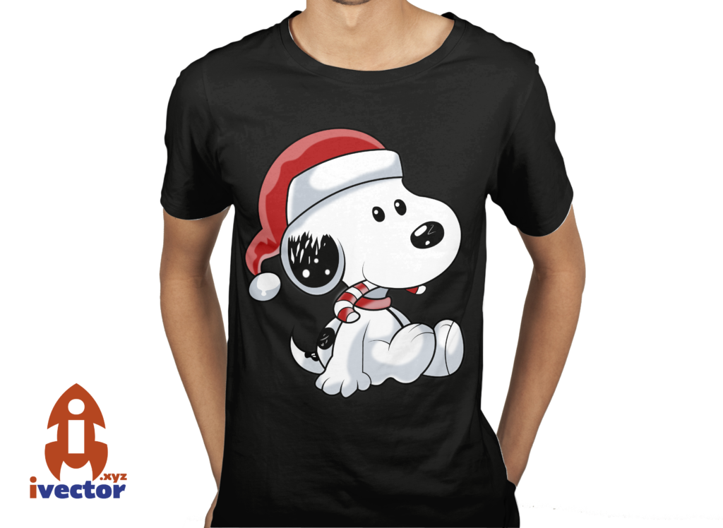 negro-4-1024x748 Snoopy Navideño vector editable EPS