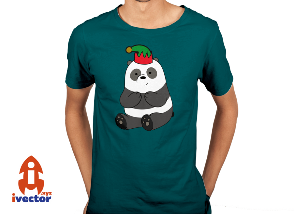 osonavidadnegropand Panda Navideño The Bears|  Vector Navidad