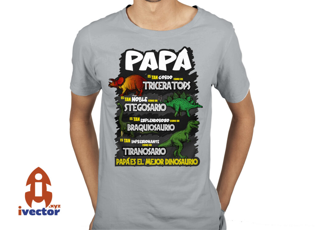 papa-es-el-mejor-dinosaurio-playera-1-1024x748 PAPÁ ES EL MEJOR DINOSARIO VECTOR EPS PDF