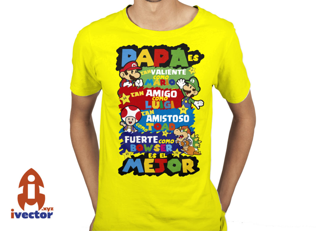 papa-es-tan-fuerte-como-mario-bros-01-playera5-1024x748 Papá es tan valiente ... vector Mario Bros Eps PDF