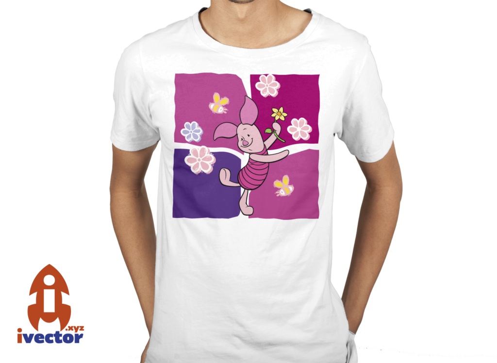 piglet-winnie-pooh-playera-1024x748 Piglet Winnie Pooh Flores Vector