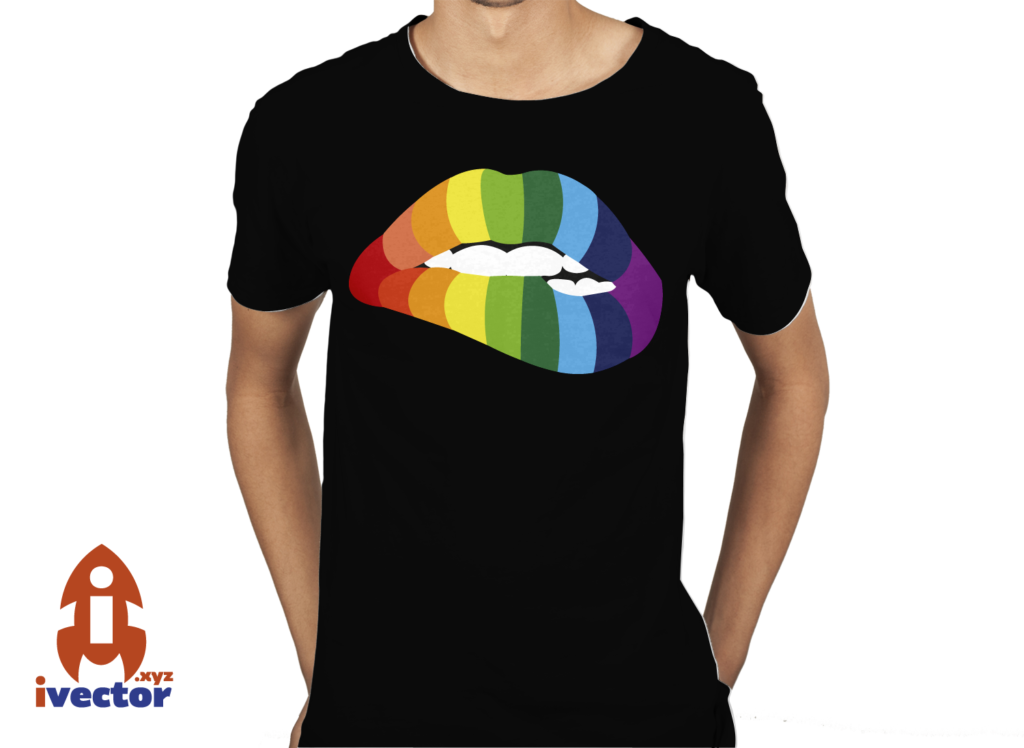 playera-beso-7-1024x748 Labios Coloridos vector corte vinil Eps PDF