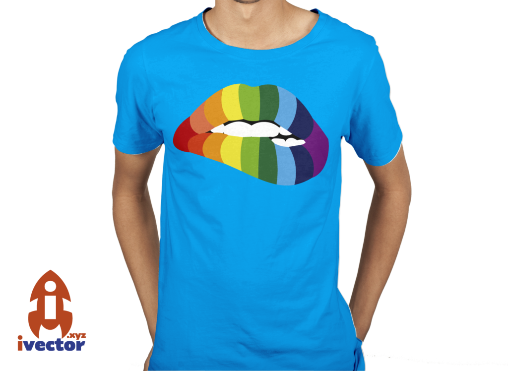 playera-beso-8-1024x748 Labios Coloridos vector corte vinil Eps PDF
