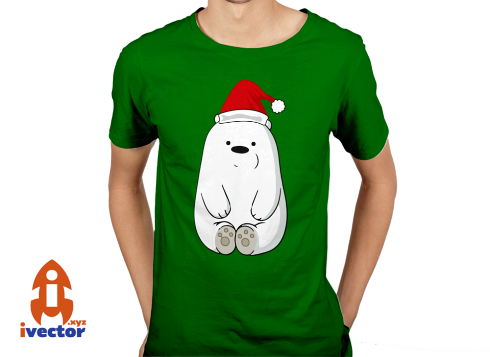 polar-navideno-gorro Oso Polar Navideño Con Gorro Vector