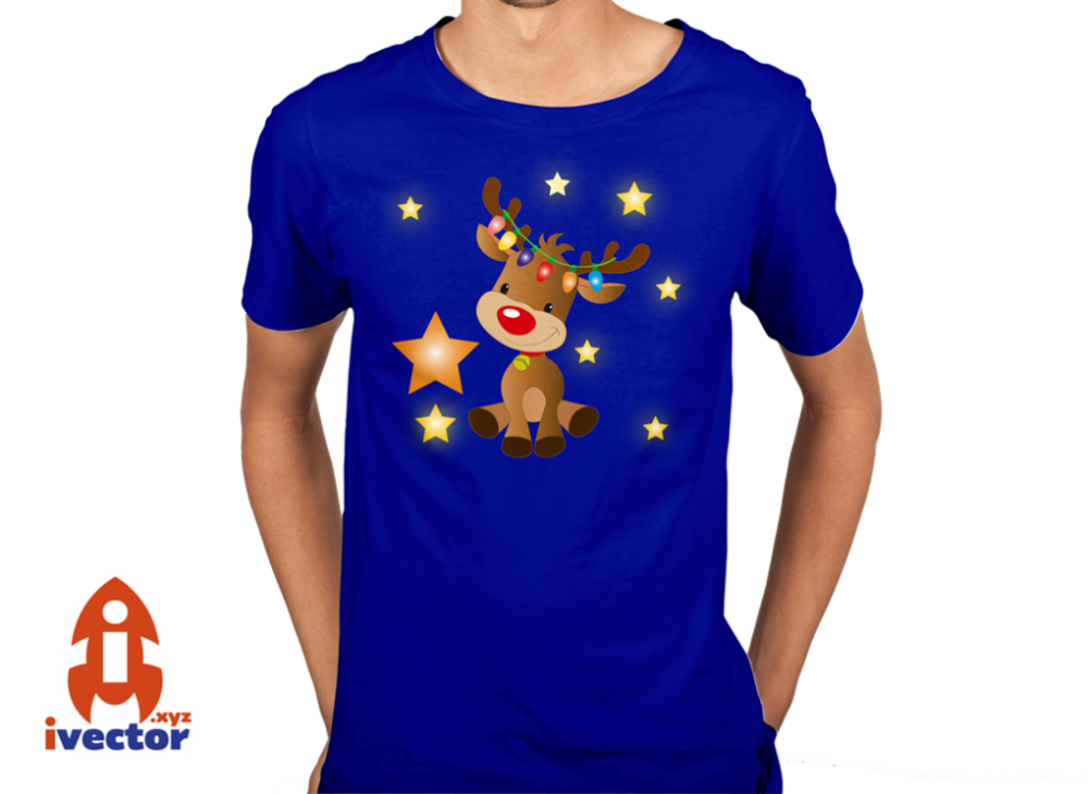 renoazulrey-2 Reno Navideño  |  Vector Navidad