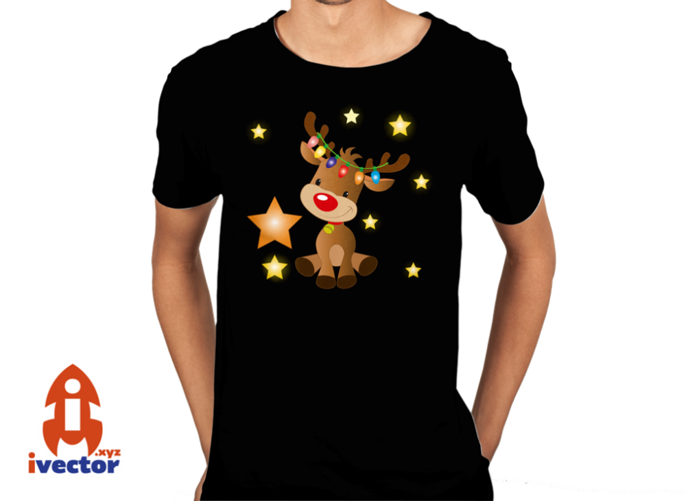 renonegro-1 Reno Navideño  |  Vector Navidad