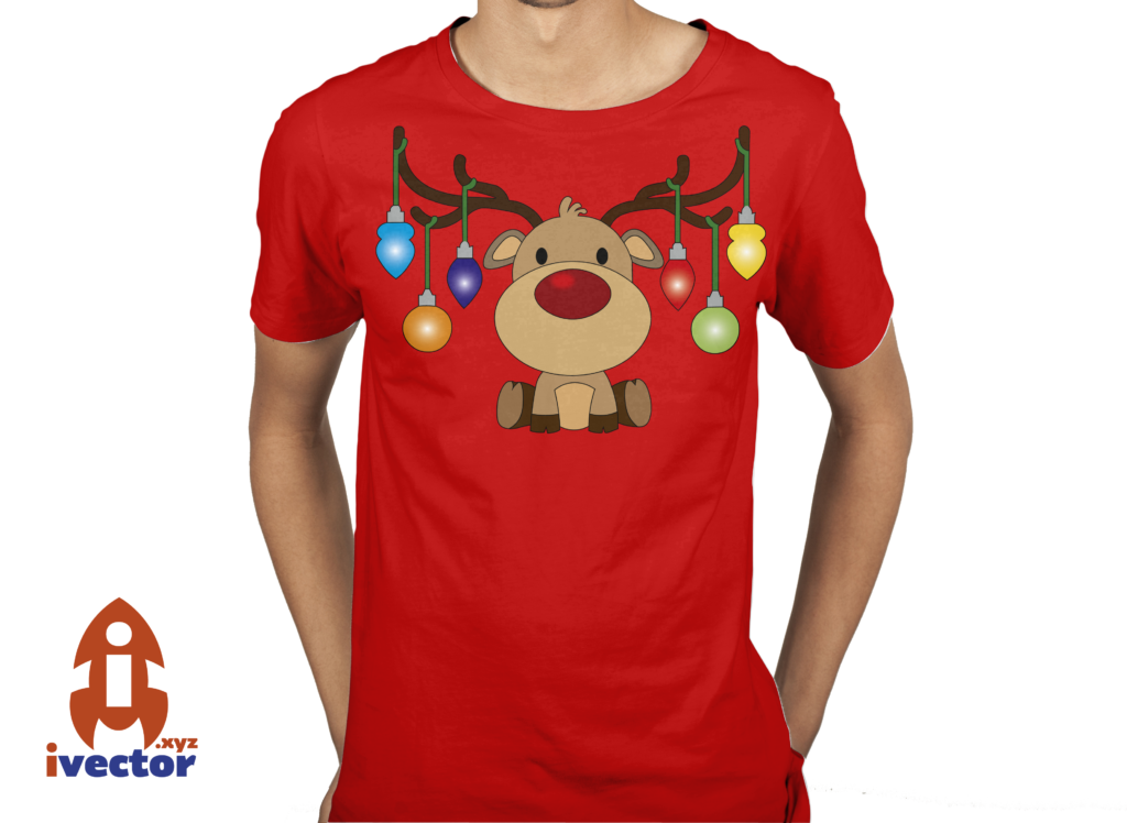 rojo-10-1024x748 Reno con esferas navideñas vector editable EPS