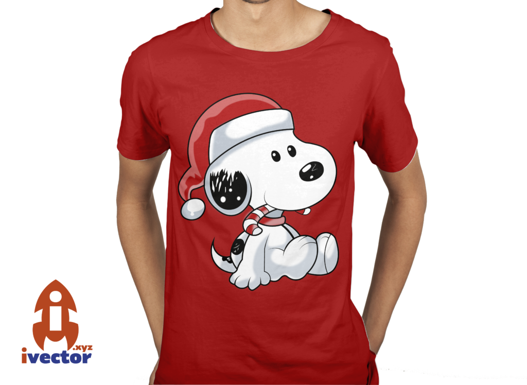 rojo-4-1024x748 Snoopy Navideño vector editable EPS