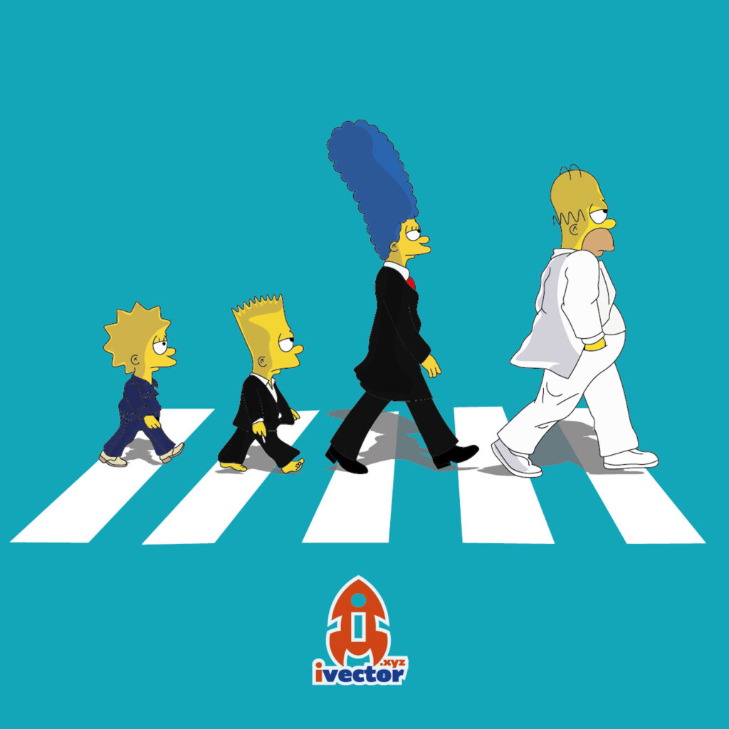 simpson-the-beatles-vector-01-1024x1024 The Simpson personajes The Beatles vector Eps