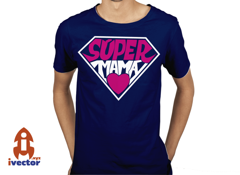 super-mama-corazon-playera-2-1024x748 Súper Mamá Corazón vector Eps PDF