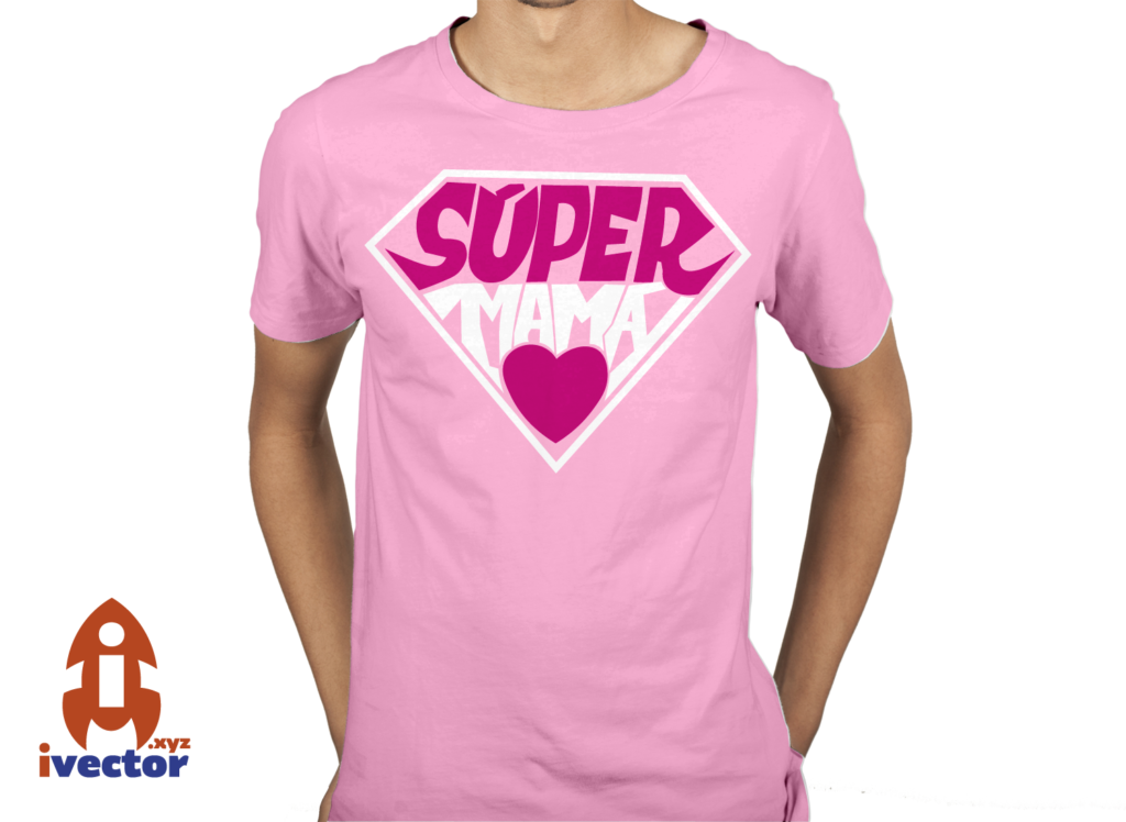 super-mama-corazon-playera-3-1024x748 Súper Mamá Corazón vector Eps PDF