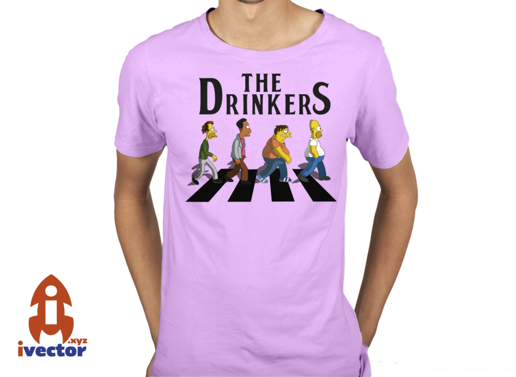 the-drinkers-simpson-playera6-1024x748 The Drinkers Logo Beatles Simpsons Vector Eps