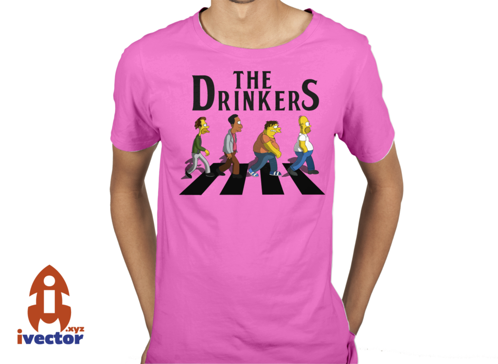 the-drinkers-simpson-playera9-1024x748 The Drinkers Logo Beatles Simpsons Vector Eps