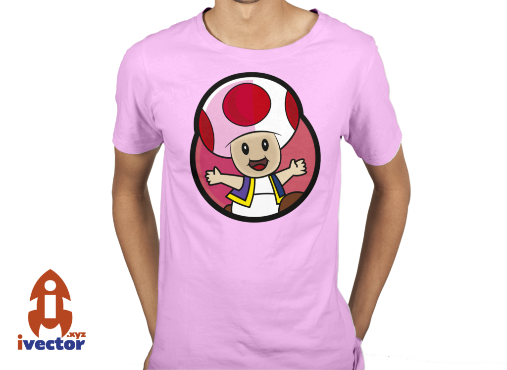toad-mario-bros-playera-1-1024x748 Toad Mario Bross vector EPS PDF