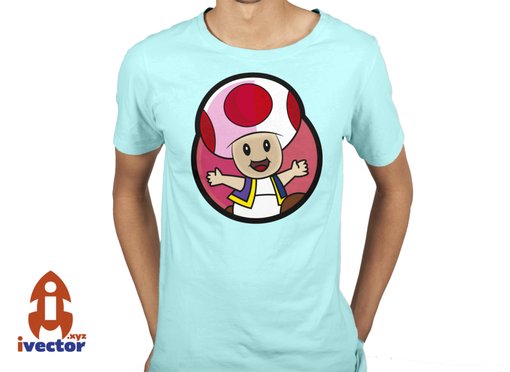 toad-mario-bros-playera-2-1024x748 Toad Mario Bross vector EPS PDF