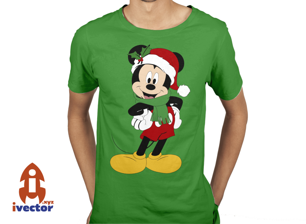 verde-3-1024x748 Mickey Mouse Navideño Vector EPS