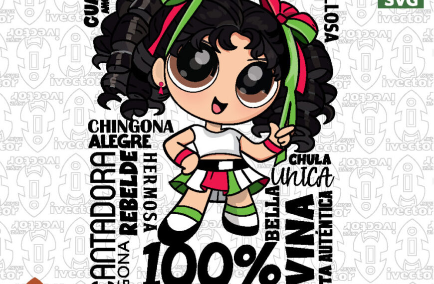 100% Mexicana – Diseño Colorido con Palabras y Orgullo Mexicano