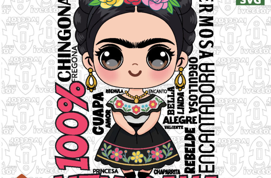 100% Mexicana – Muñequita Mexicana con Flores y Tradición