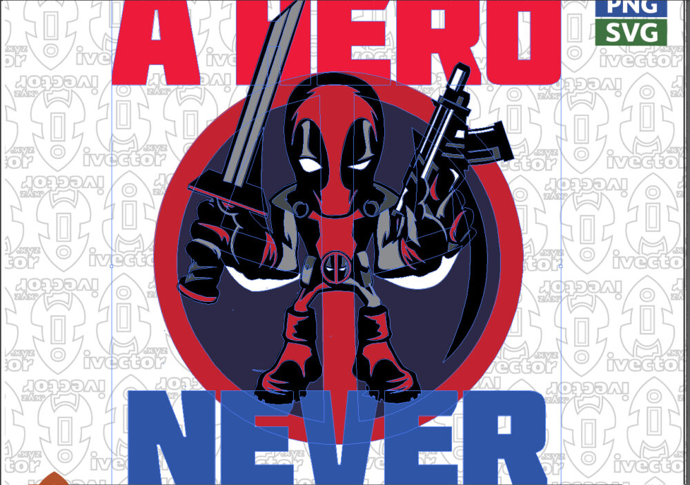 A-HERO-NEVER-BLACKS-DOWN-dead-po-ol_Mesa-de-trabajo-2 Vector de Antihéroe Caricatura Estilo Chibi | Archivo Editable EPS, SVG, PNG y PDF para Estampados y Sublimación