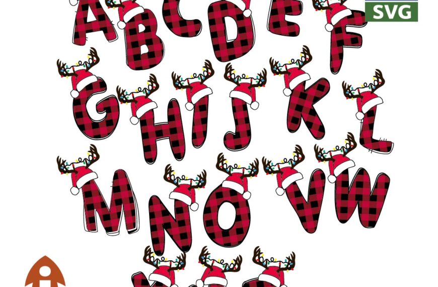 ABECEDARIO NAVIDEÑO RENO EPS PDF SVG