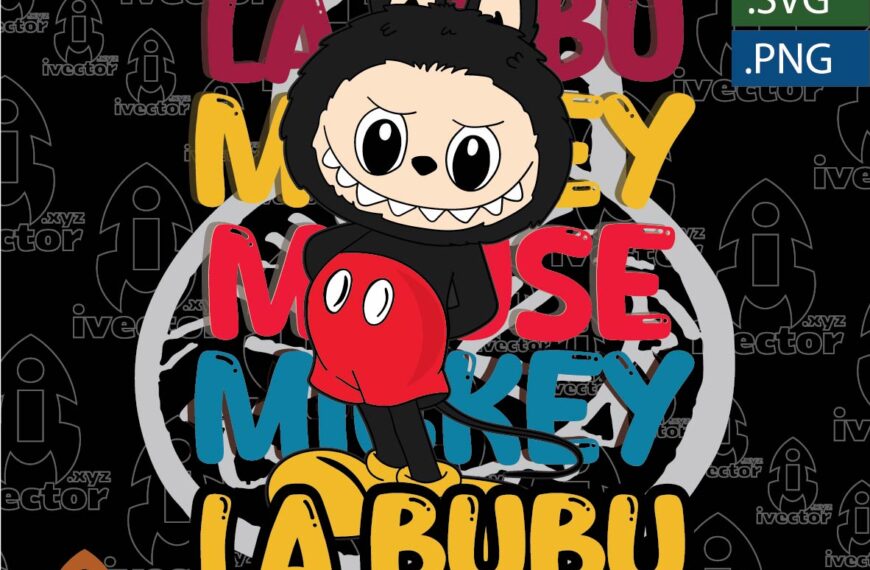 LABUBU MICKEY MOYSE VECTOR EDITABLE eps pdf