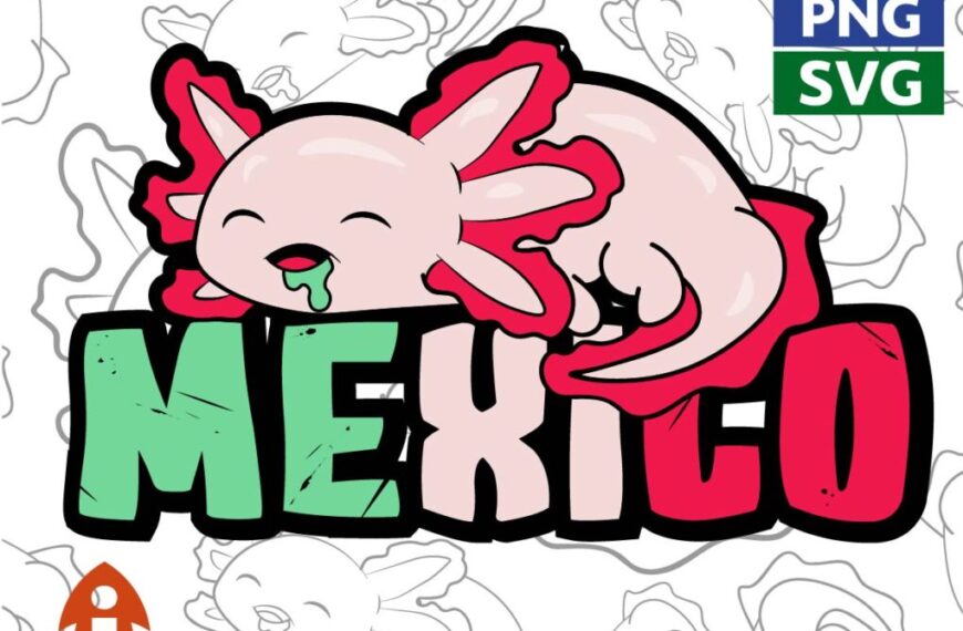 AJOLOTE DURMIENTE LETRA MÉXICO VECTOR EPS PDF SVG