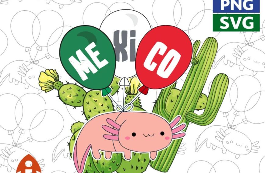 AJOLOTE MEXICO VECTOR EPS PDF EDITABLE GLOBOS SVG-01