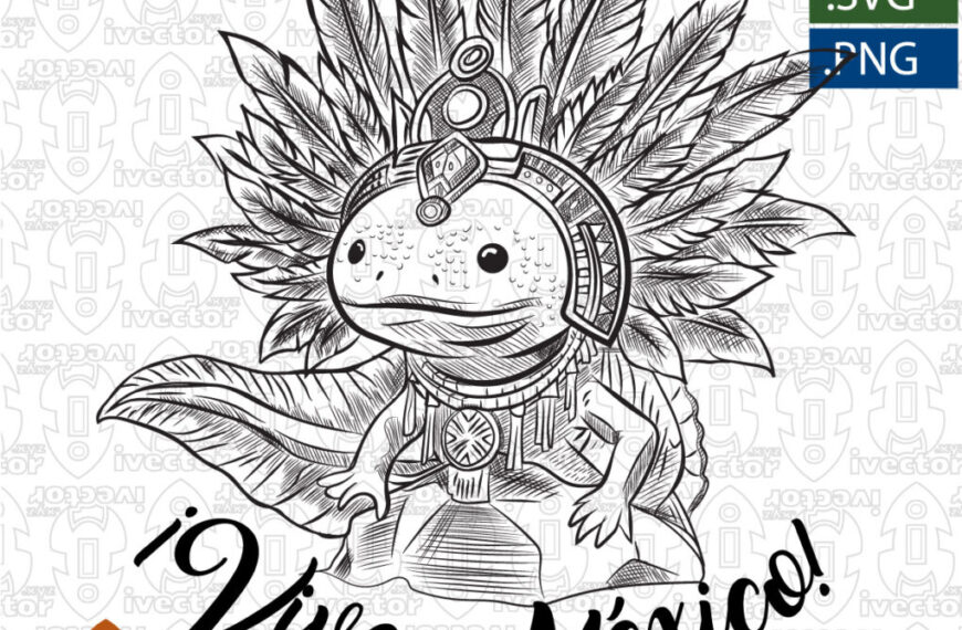 AJOLOTE VIVA MEXICO VECTOR