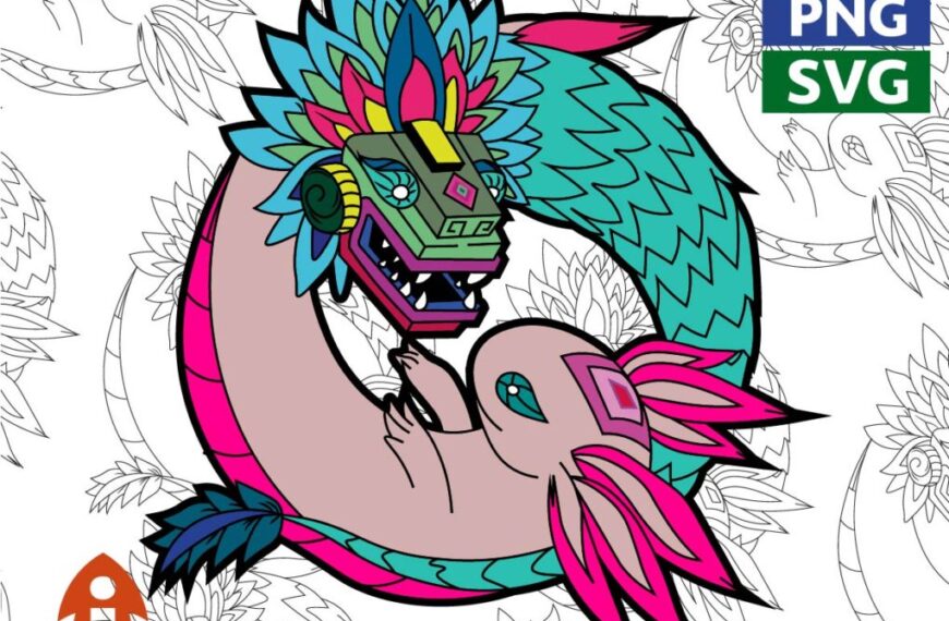 AJOLOTE Y SERPIENTE EMPLUMADA VECTOR EPS PDF EDITABLE