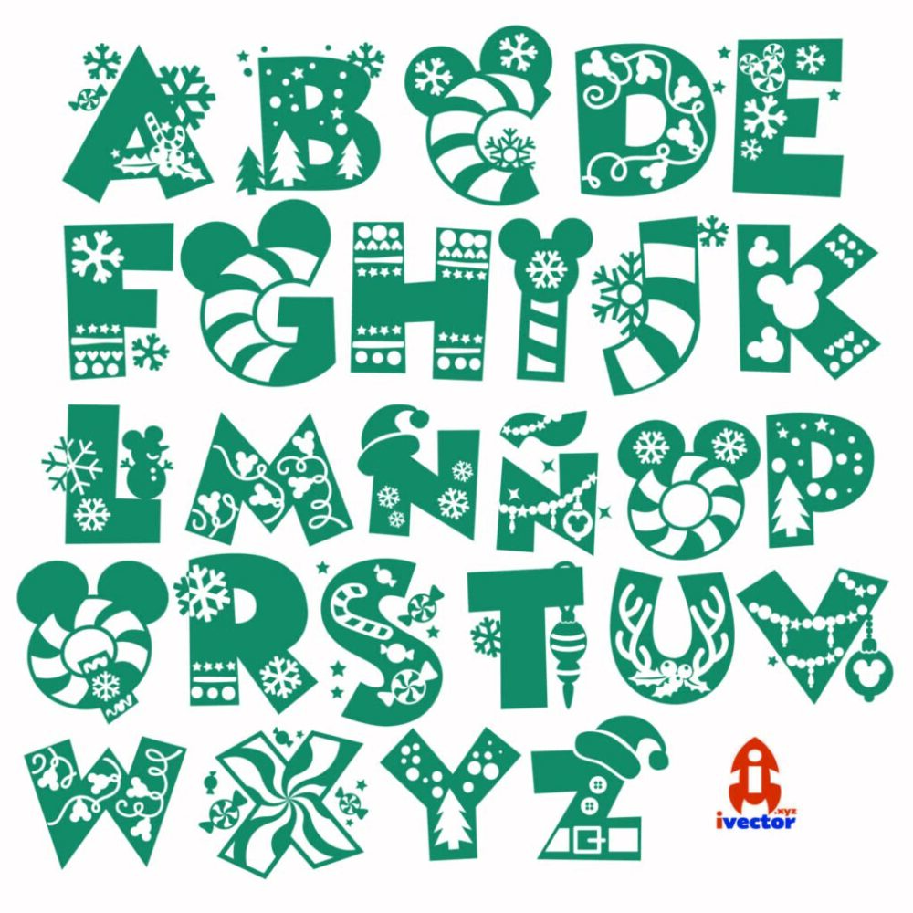 ALFABETO LETRAS NAVIDEÑAS CORTE VINIL EPS PDF