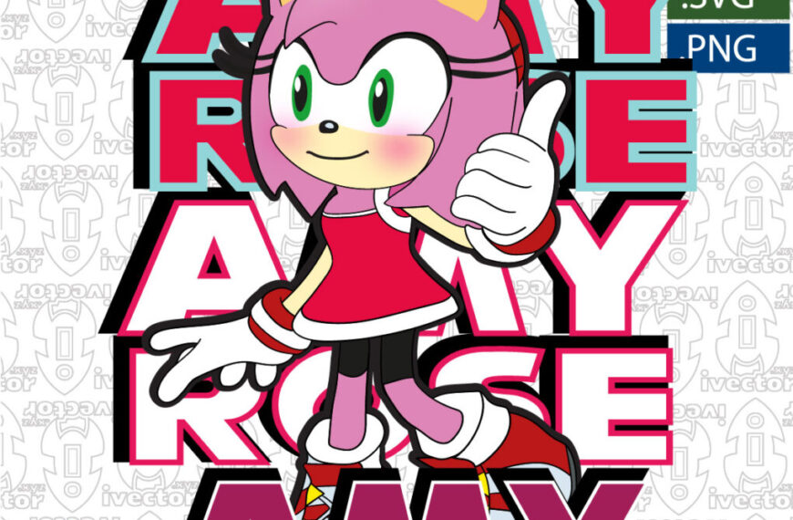 AMY ROSE SONIC VECTOR EDITABLE EPS PDF