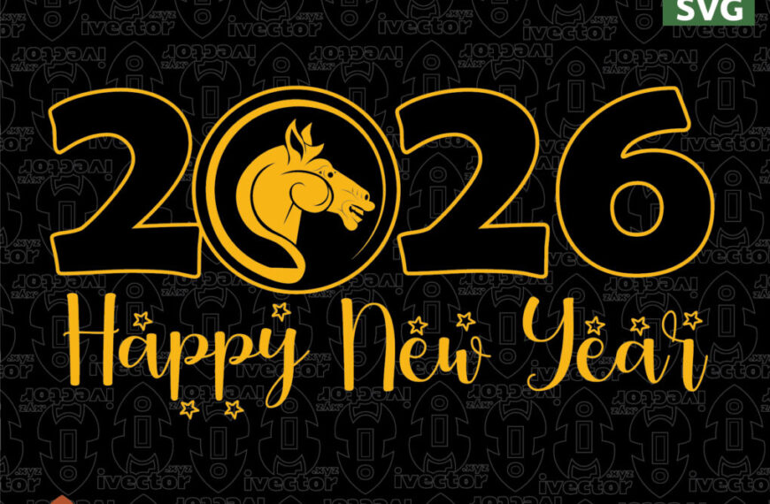 HAPPY NEW YEAR 2026 CABALLO DE FUEGO AÑO CHINO VECTOR