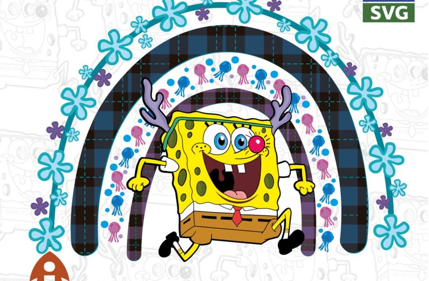 ARCO SPONGE BOB NAVIDEÑO VECTOR EDITABLE EPS PDF SVG