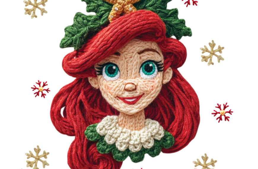 ARIEL PRINCESA DISNEY CROCHET ALTA CALIDAD