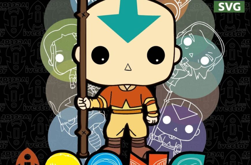 AVATAR AANG FUNKO VECTOR EDITABLE FONDO