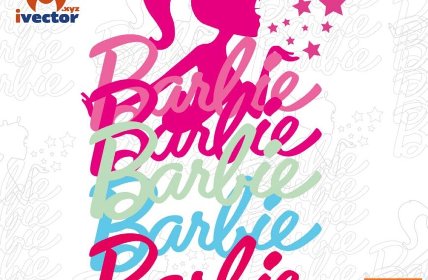 BARBIE BESOS ESTRELLAS VECTOR EDITABLE EPS PDF