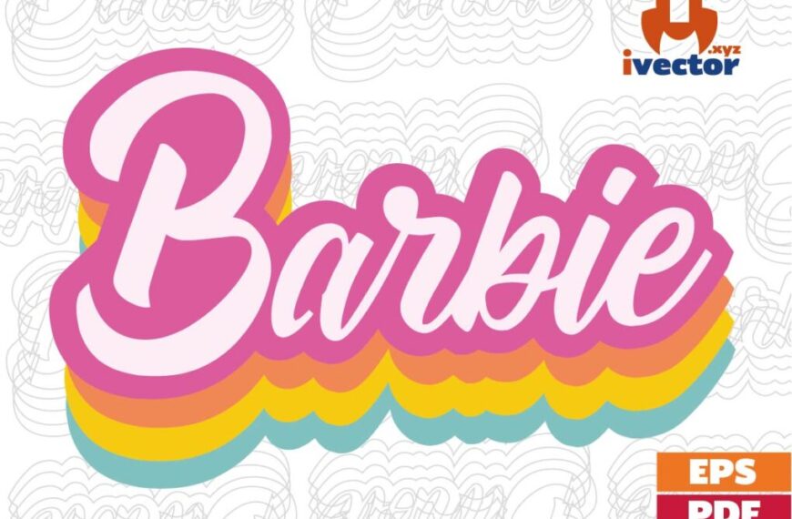 BARBIE LOGO RETRO VECTOR EDITABLE EPS PDF SVG PNG