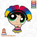 chicas super poderosas bellote editable