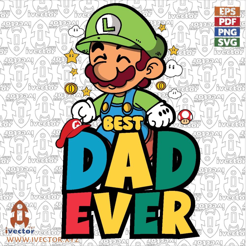 BEST-DAD-EVER-LUIGI-BROS-VECTOR-EDITABLE-EPS-PDF_Mesa-de-trabajo-1 VECTORES Y RECURSOS