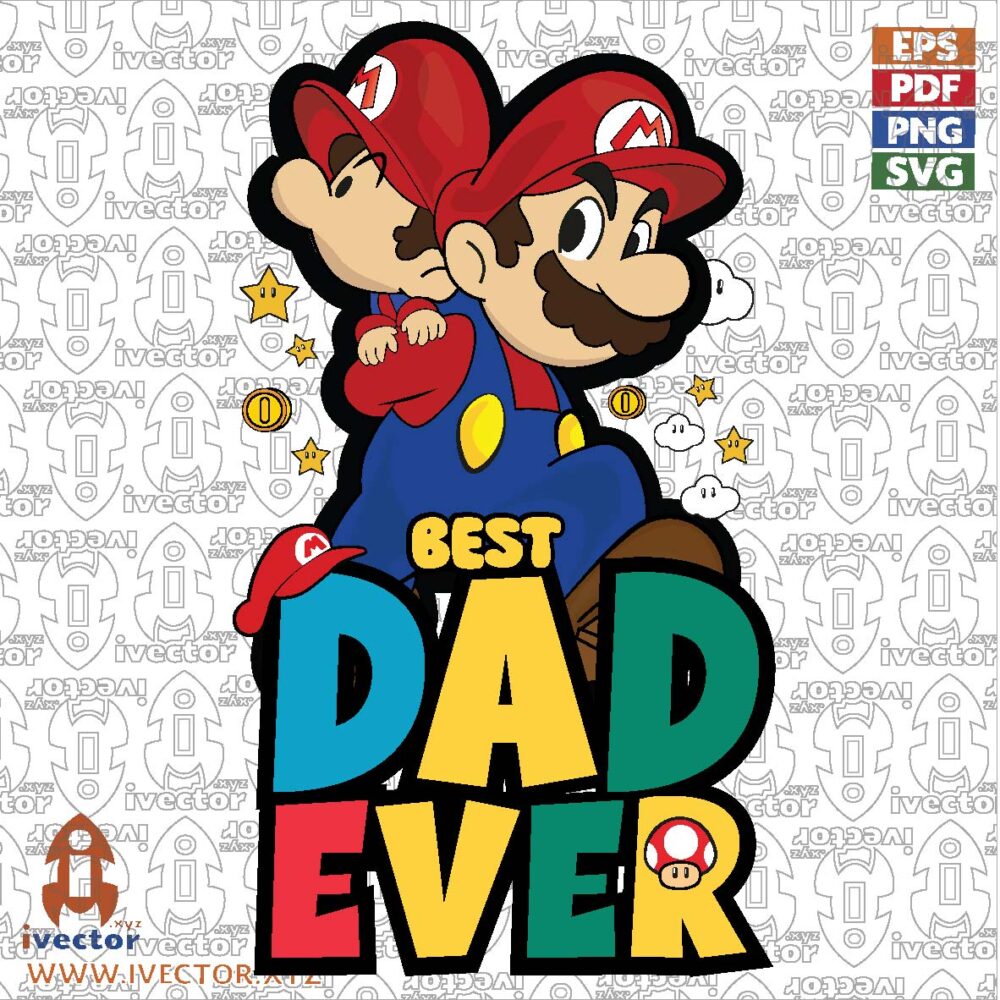 BEST-DAD-EVER-MARIO-BROS-BABY-VECTOR-EDITABLE-EPS-PDF_Mesa-de-trabajo-1 VECTORES Y RECURSOS