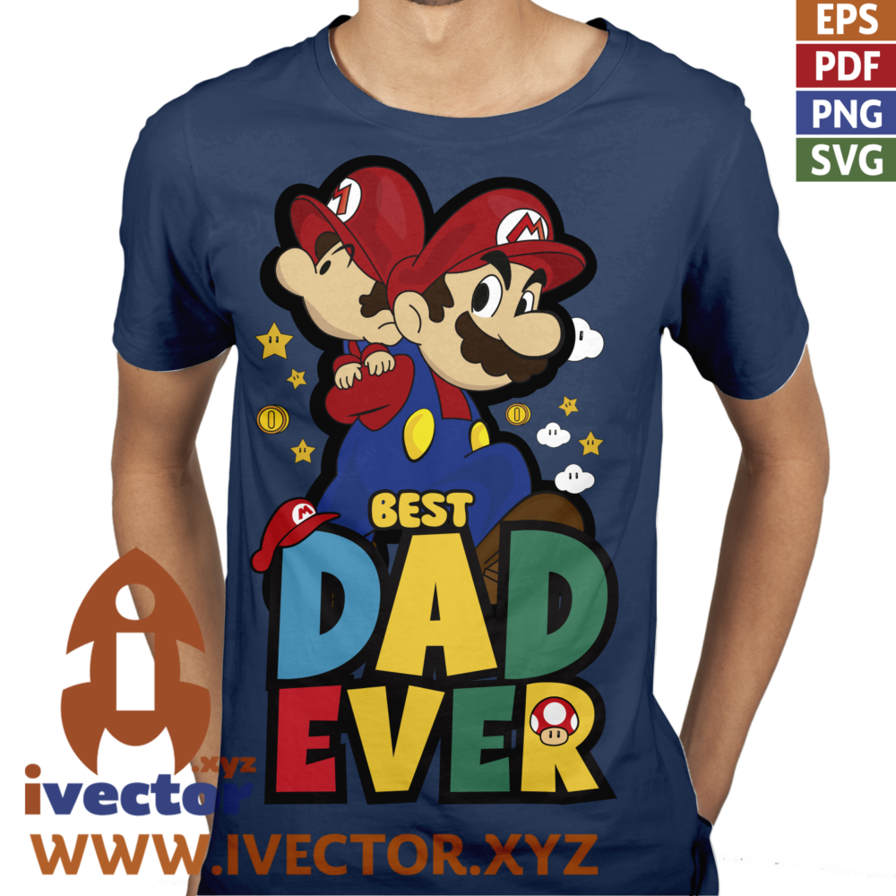 BEST-DAD-EVER-MARIO-BROS-BABY-VECTOR-EDITABLE-EPS-PDF_P2 BEST DAD EVER MARIO BROS BABY VECTOR EDITABLE EPS PDF