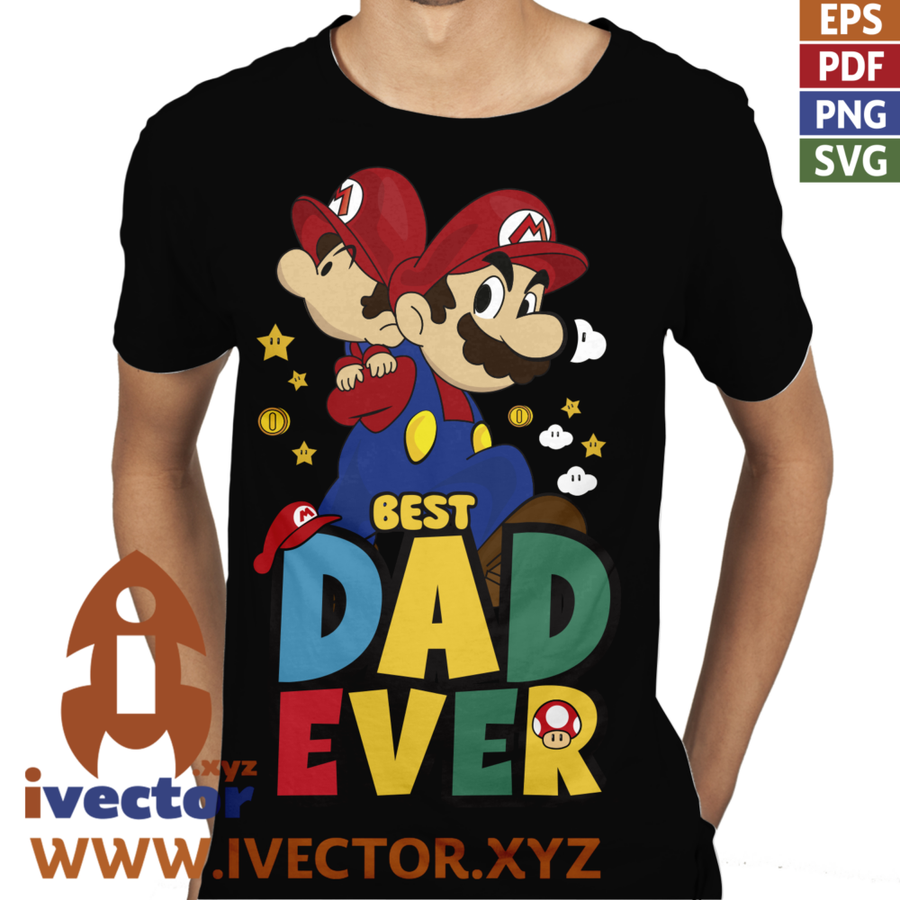 BEST-DAD-EVER-MARIO-BROS-BABY-VECTOR-EDITABLE-EPS-PDF_P3 BEST DAD EVER MARIO BROS BABY VECTOR EDITABLE EPS PDF